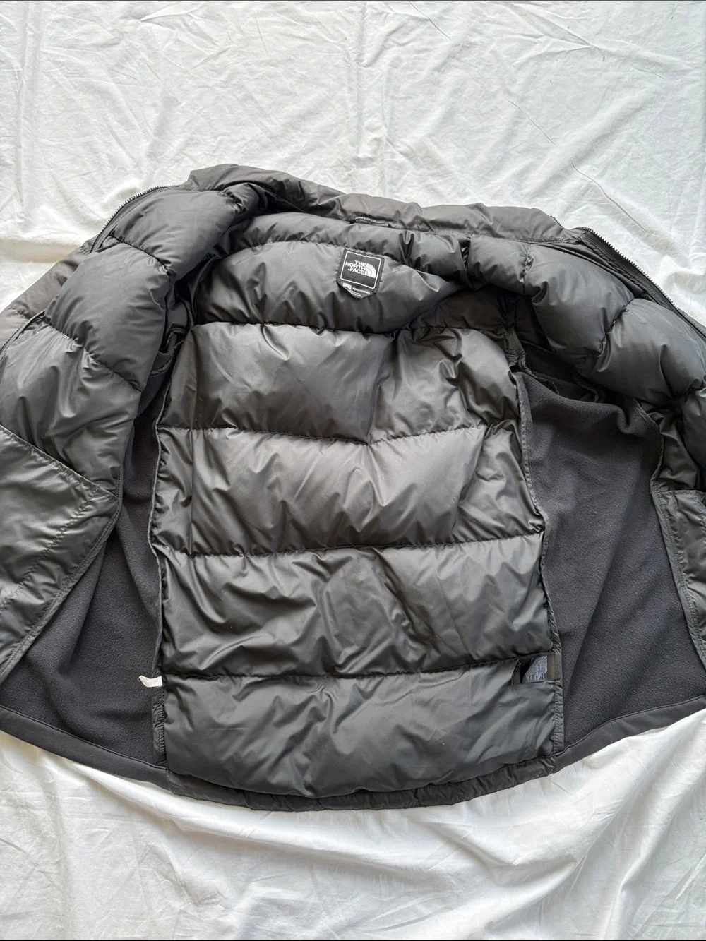 North Face 550 Down Hybrid Black Quilted Puffer JacketMens XL